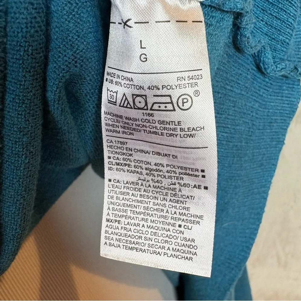Old Navy V-Neck Teal Men’s Sweater Sz L